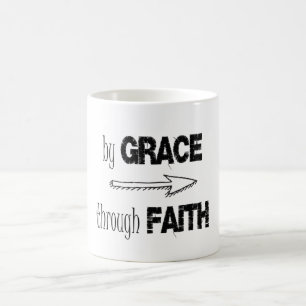 Caneca De Café Pela benevolência com o verso da bíblia da fé