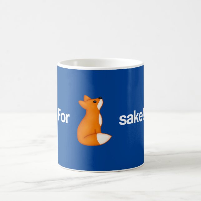 Caneca De Café Pela Fox Sake! (Centro)