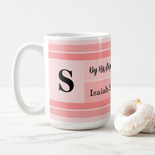 Caneca De Café Pela Sua Faixa Versículo Bíblico Fique Bem Inicial