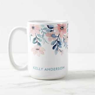 Caneca De Café Pele De Laptop Botânico Monograma Monograma