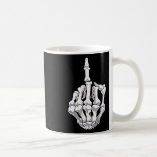 Caneca De Café Pele do esqueleto do dedo médio do Dia de as Bruxa