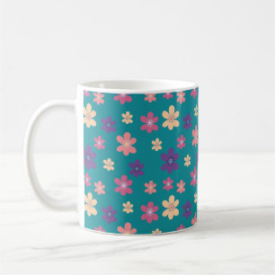 Caneca De Café Peles Sentindo Padrão em Cor Verde Claro