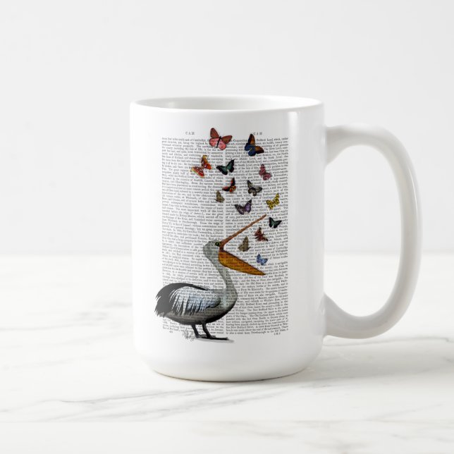 Caneca De Café Pelican & Butterflies (Direita)