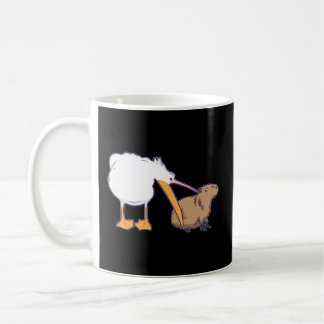 Caneca De Café Pelican tenta comer Capybara Kawaii Meme