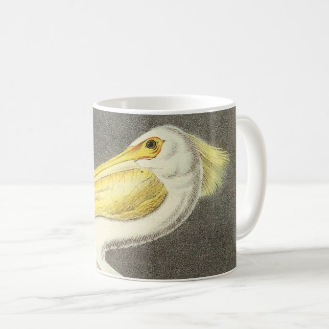 Caneca De Café Pelicano Branco Americano por Audubon (Frente Esquerda)