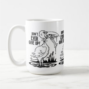 Caneca De Café Pelicano e Sapo Nunca Desistam
