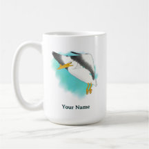Pelicano Personalizado com Fundo Azul