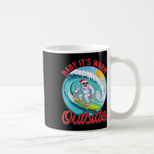 Caneca De Café Pelo seu calor fora Natal em julho Santa Surfi