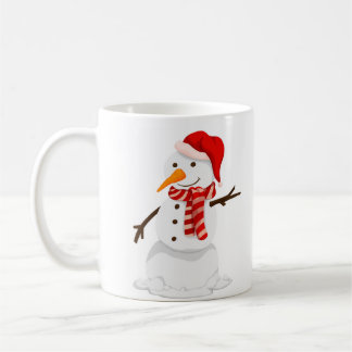 Caneca De Café Pena de Natal Personalizada do Snowman