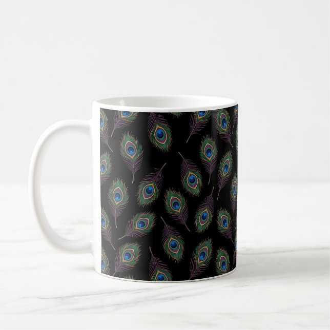 Caneca De Café pena de pavão (Esquerda)
