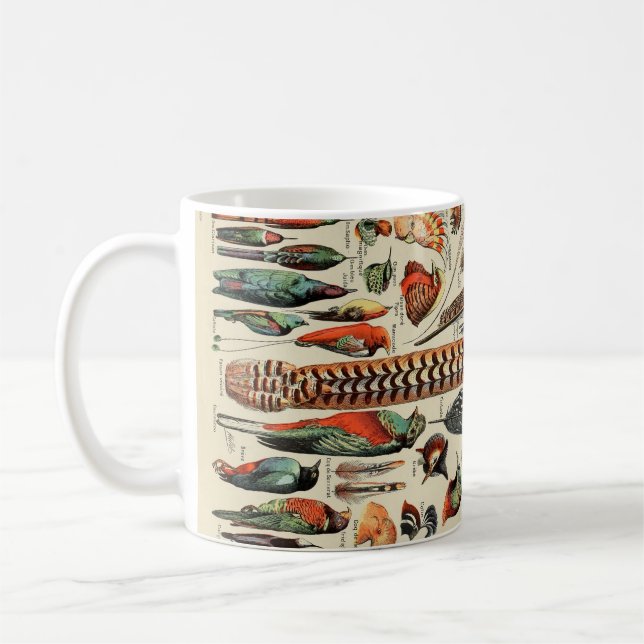Caneca De Café Penas Antigas de Feather Bird (Esquerda)