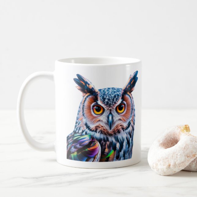 Caneca De Café Penas de Brilho de Tinta Líquida (Com Donut)