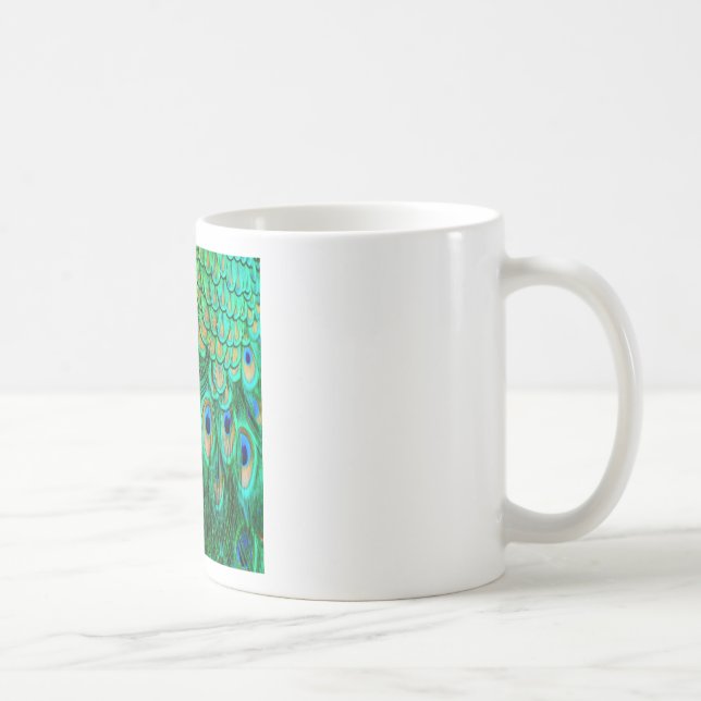 Caneca De Café Penas de Pavão Gloriosas (Direita)