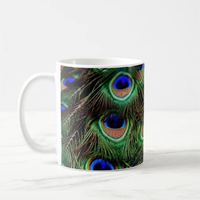 Caneca De Café Penas de Peacock (Esquerda)