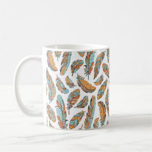 Caneca De Café Penas decorativas, sem soldadura. Retração manua