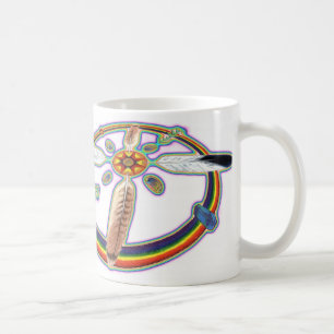 Caneca De Café Penas do arco-íris