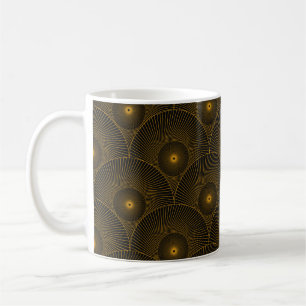 Caneca De Café penas redondas asiáticas, sem soldadura, em preto