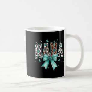 Caneca De Café Penas Turquesa Teal Nana Ocidental Vaca Arco