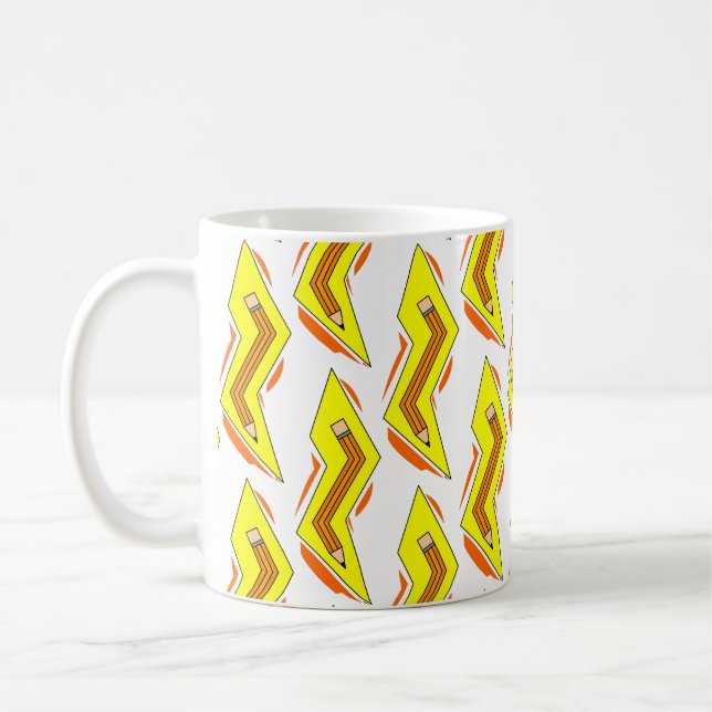 Caneca De Café Pencil Lightning Bolt (Esquerda)