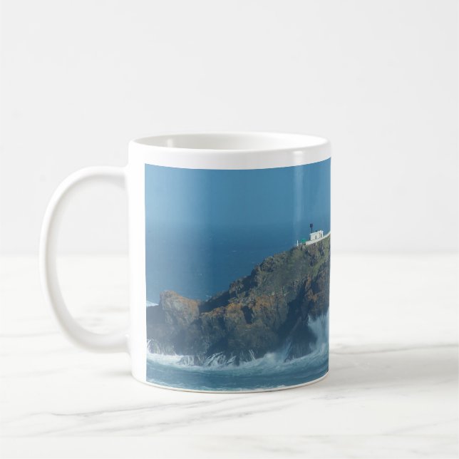 Caneca De Café Pendeen Lighthouse Cornwall England Foto (Esquerda)
