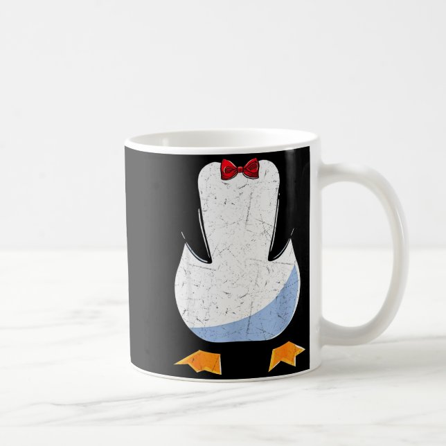 Caneca De Café Penguin Belly Men Women Kids Penguin Costume  (Direita)