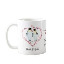 Penguin Casal Love Hearts Wreath