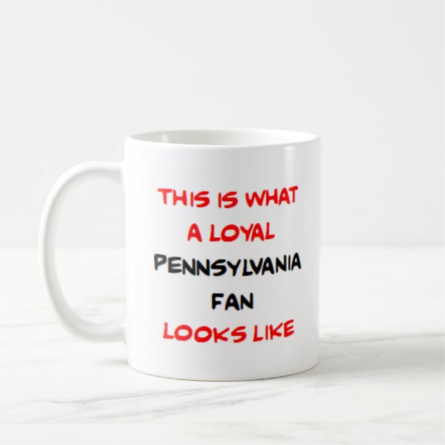 Caneca De Café pennsylvania fan, loyal (Esquerda)