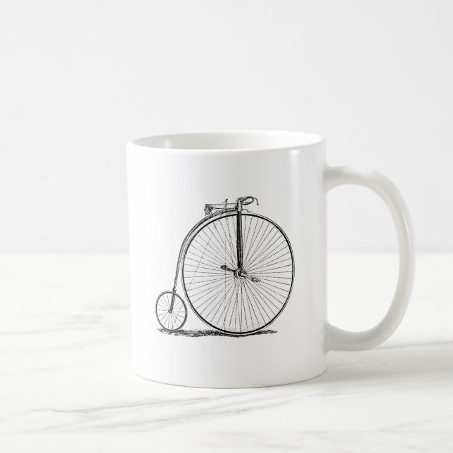 Caneca De Café Penny Farthing de Bicicleta de Alta Roda (Direita)