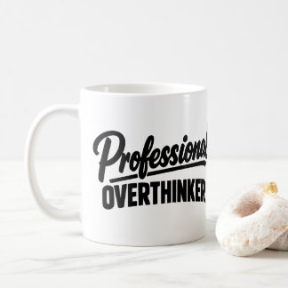 Caneca De Café Pensador Excessivo Profissional Engraçado