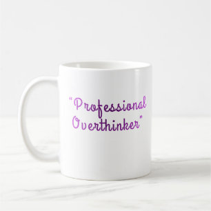 Caneca De Café Pensador Profissional Engraçado Design Relacionáve