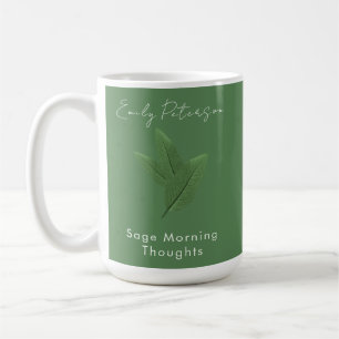 Caneca De Café Pensamentos personalizados da manhã do sábio inspi
