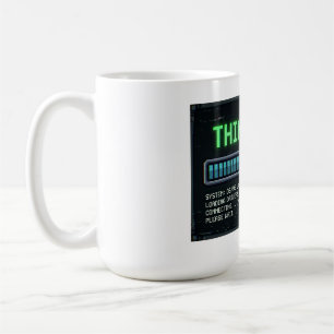 Caneca De Café Pensando 99 Porcento de Carregamento Engraçado Com