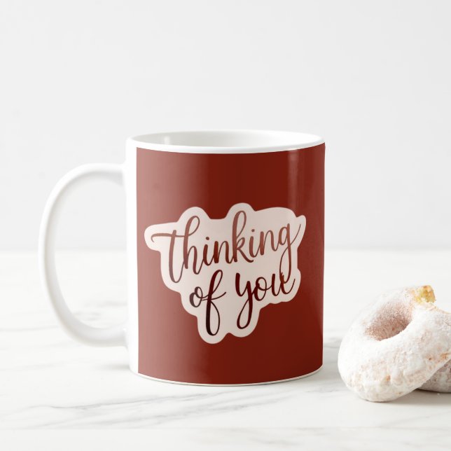 Caneca De Café Pensando Em Você Mug (Com Donut)