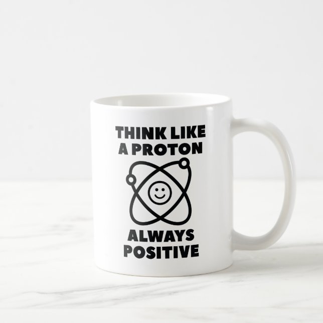 Caneca De Café Pensar Como Um Próton (Direita)
