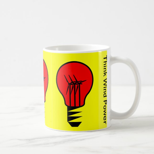 Caneca De Café Pensar em energia eólica (Direita)