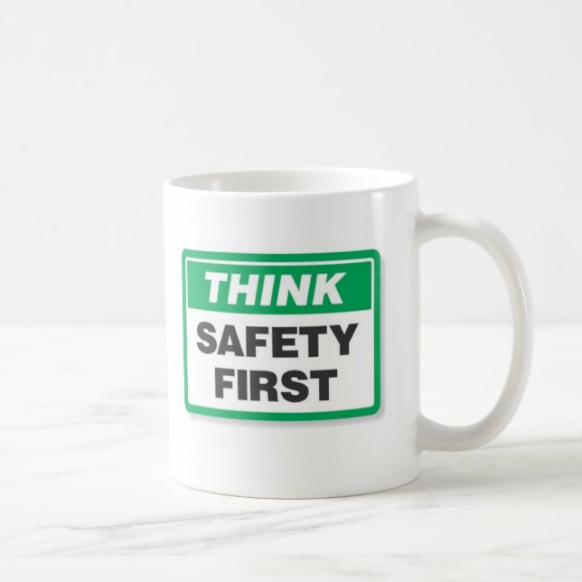 Caneca De Café Pense a segurança (Direita)