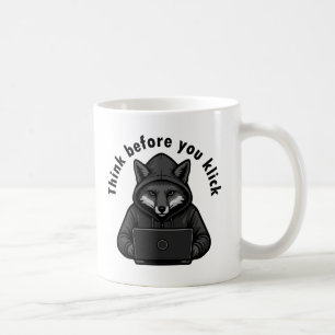 Caneca De Café Pense antes de clicar - Segurança Cibernética