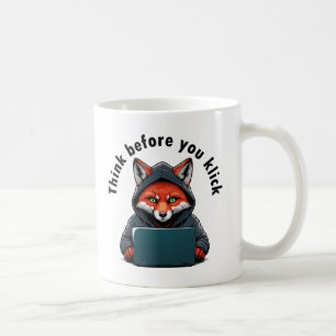 Caneca De Café Pense antes de clicar - Segurança Cibernética