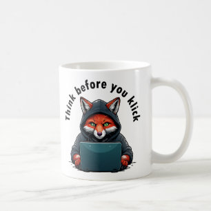 Caneca De Café Pense antes de clicar - Segurança Cibernética