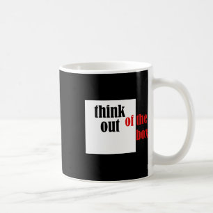 Caneca De Café Pense Fora Da Caixa Engraçado Design