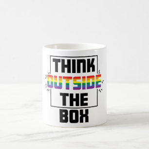 Caneca De Café Pense fora da caixa LGBTQIA+ Orgulho Mug