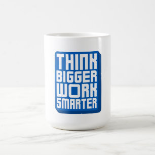Caneca De Café Pense Maior Trabalhe Mais