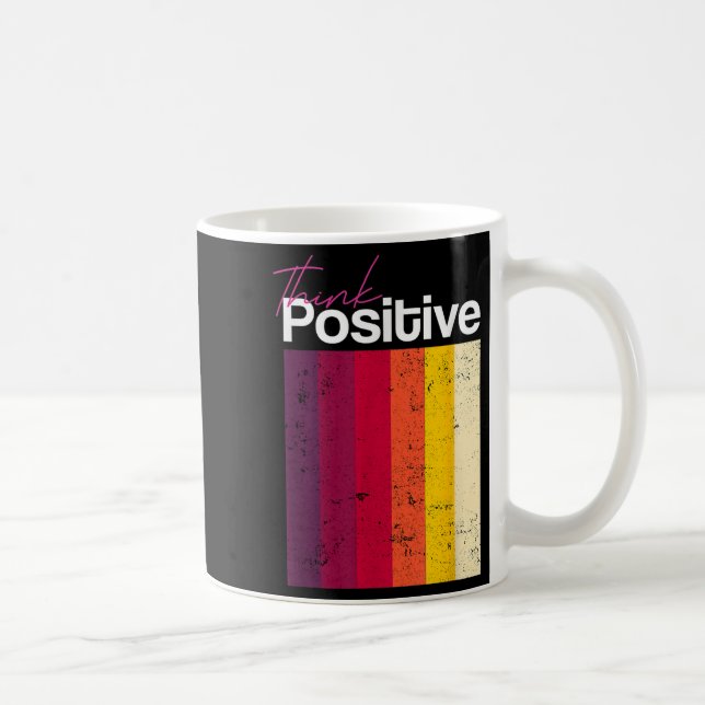 Caneca De Café Pense no &amp positivo; Inspire as aspas no Co (Direita)