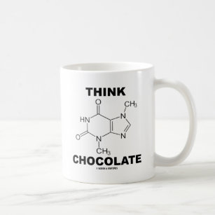 Caneca De Café Pense o chocolate (a química da molécula do