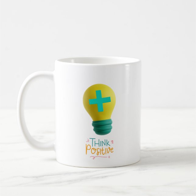 Caneca De Café Pense positivo (Esquerda)