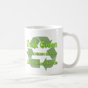 Caneca De Café Pense verde British Virgin Islands