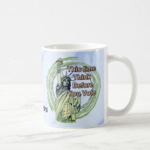 Caneca De Café Pense Vote Liberdade
