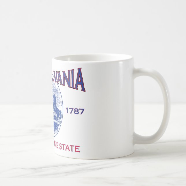 Caneca De Café PENSILVÂNIA, Estado-Chave (Direita)