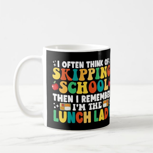 Caneca De Café Penso Muitas Vezes Em Ir À Senhora Merda Do Almoço (Esquerda)