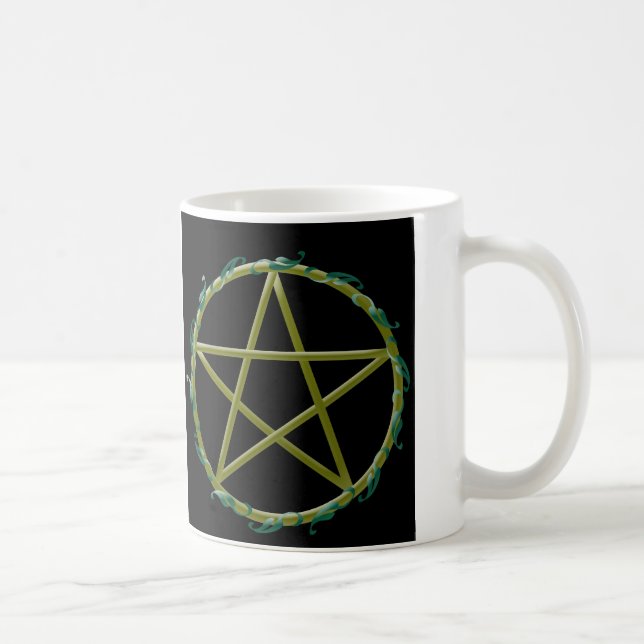 Caneca De Café Pentacle com folhas (Direita)